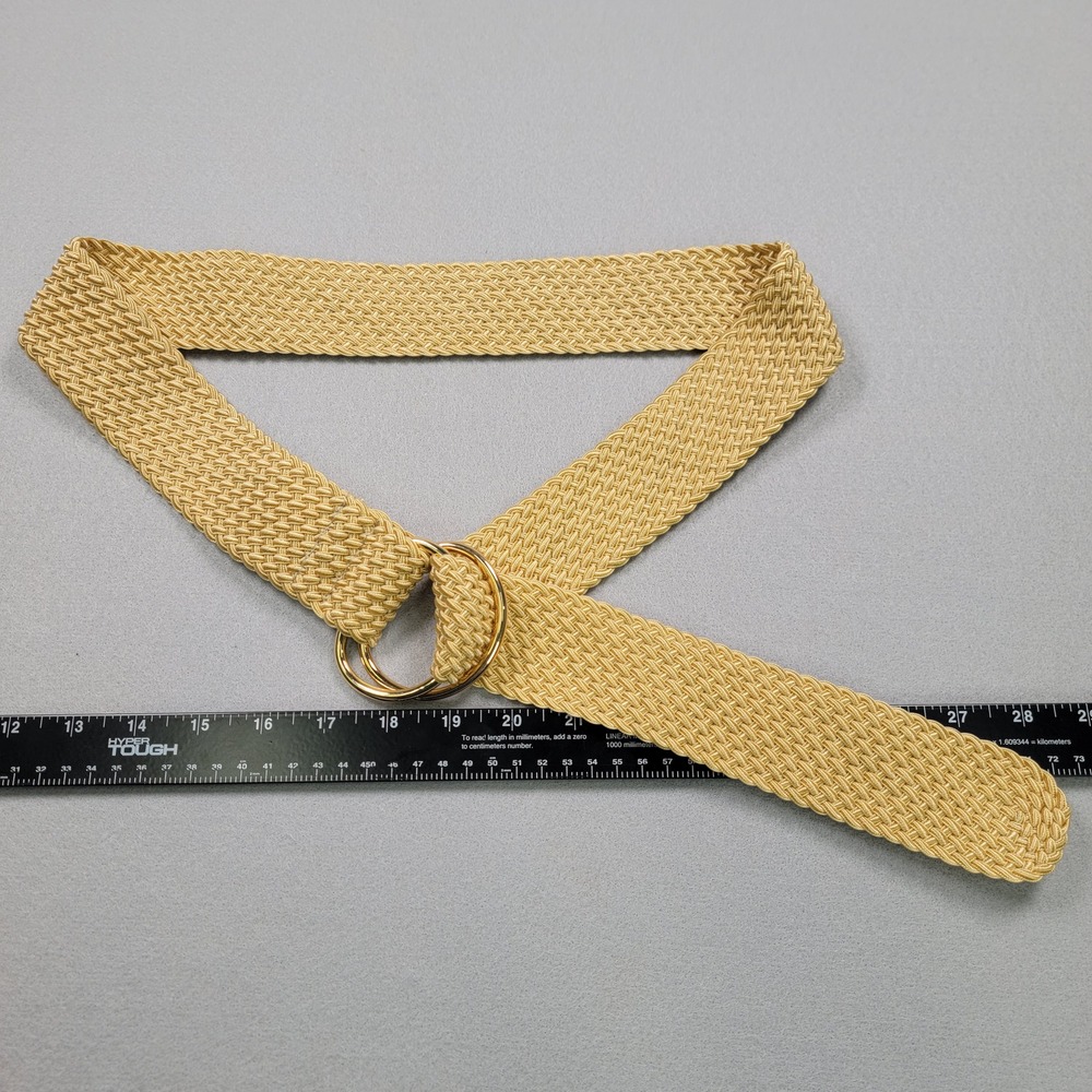 Women's Lauren Ralph Lauren Braided Cord O-Ring Belt, Gold, Size Large, NWT